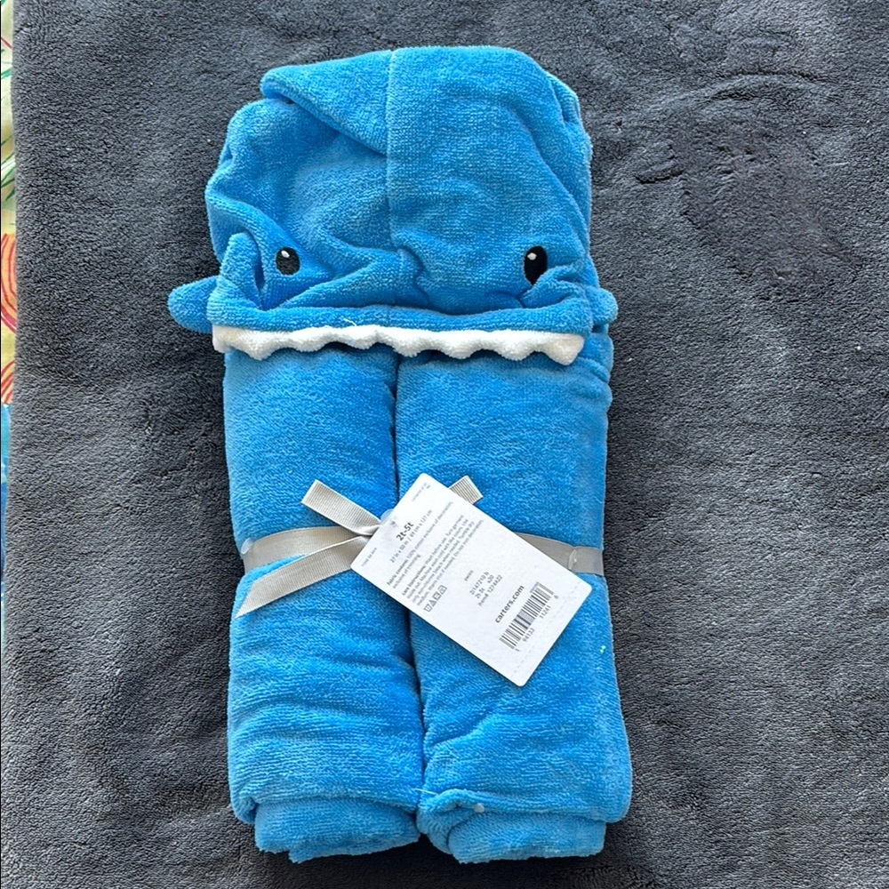 Blue Shark Hooded Towel